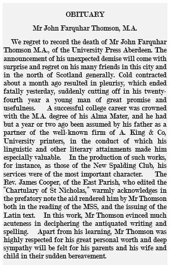 Aberdeen Evening Express 2 March 1898