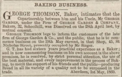 Aberdeen Press and Journal 9 May 1860
