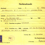 Margarete Kohls death certificate 1946